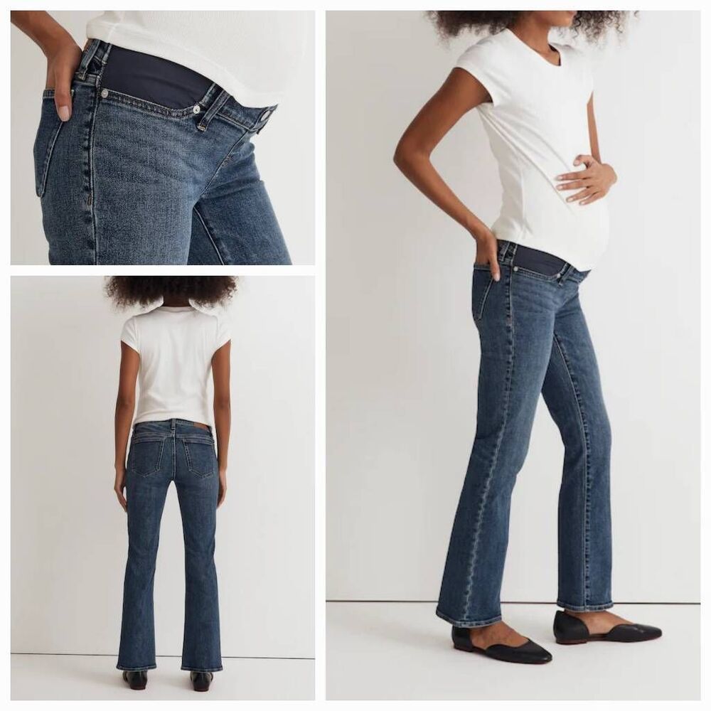 Madewell Dark Blue Boot Cut Maternity Jeans